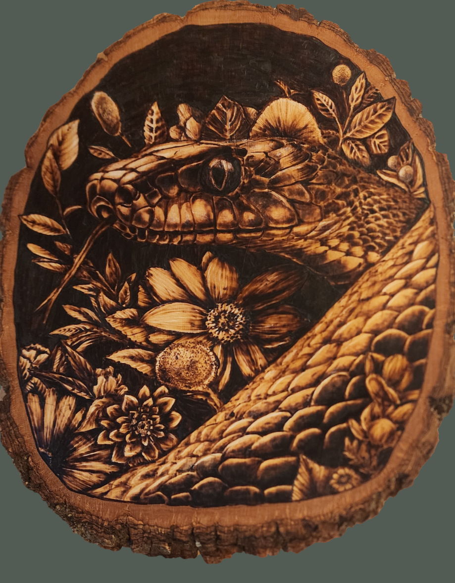 Serpentis Hortus Pyrography