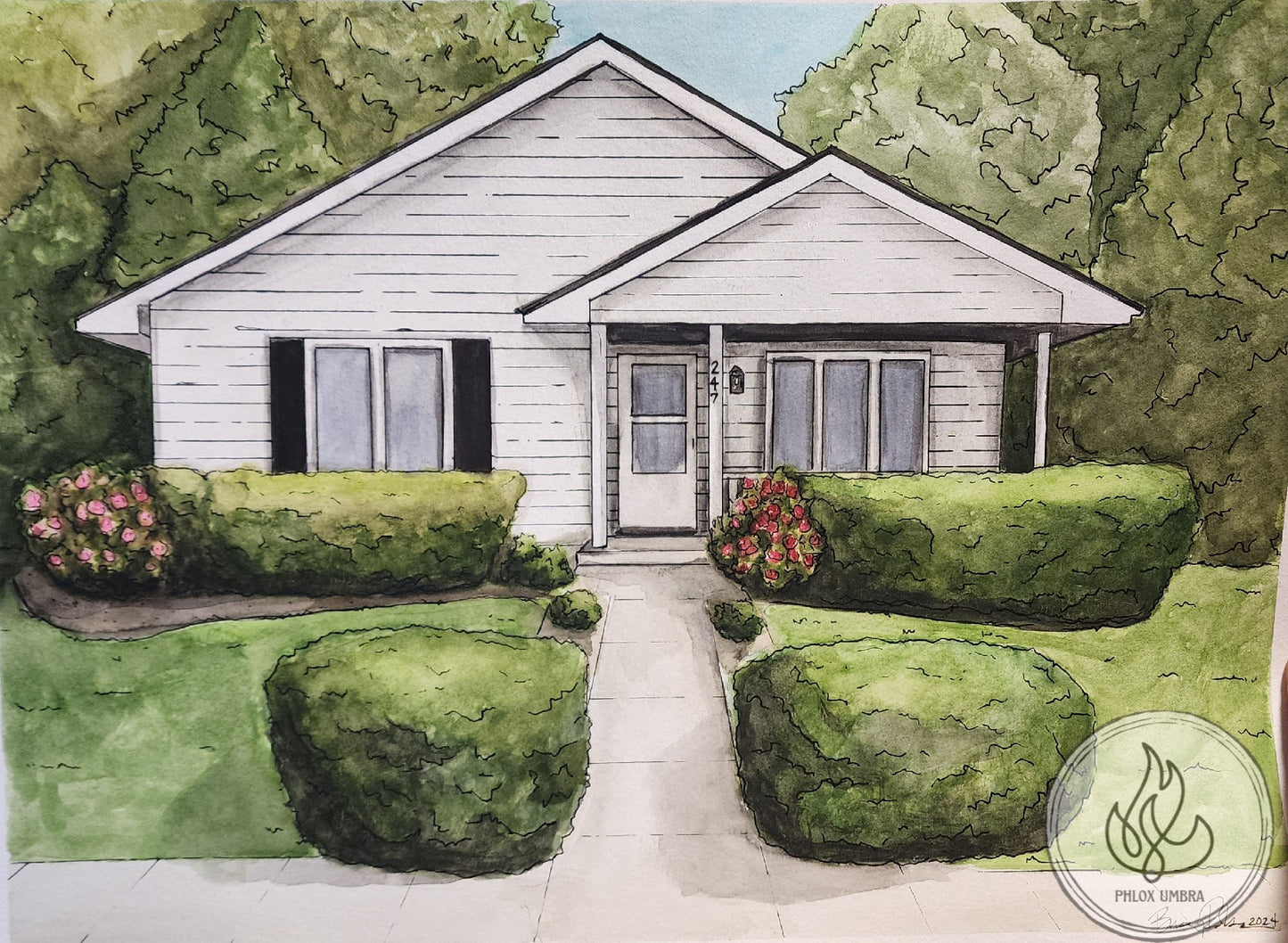 Custom Watercolor House Portraits