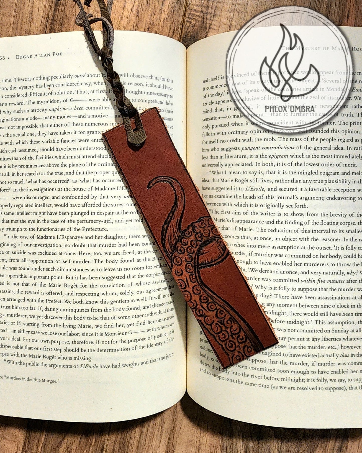 Octopus Leather Bookmark