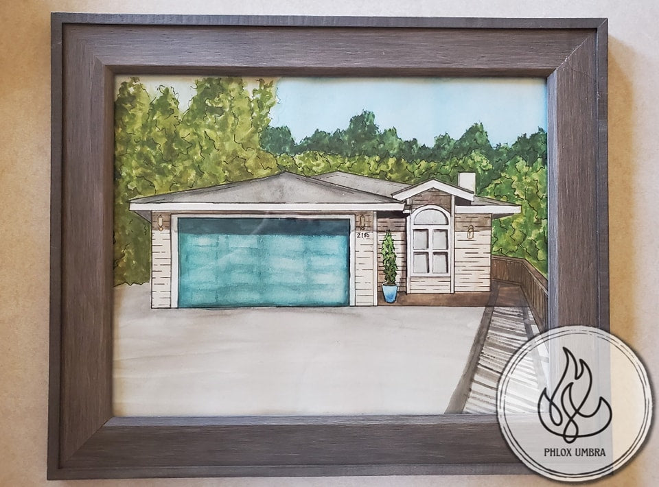 Custom Watercolor House Portraits
