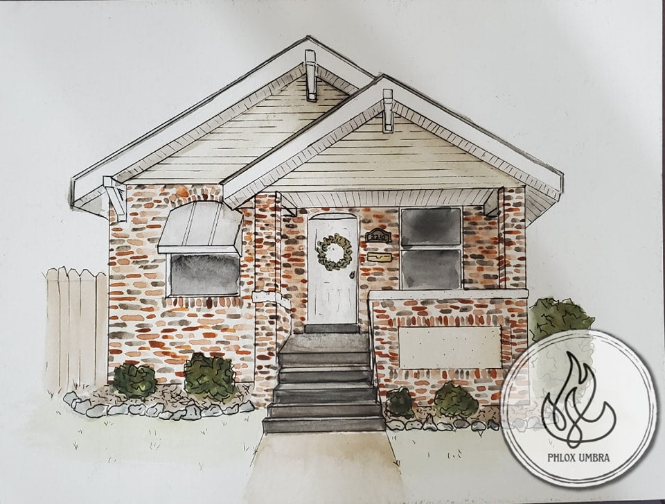 Custom Watercolor House Portraits